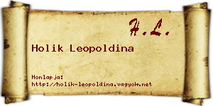 Holik Leopoldina névjegykártya